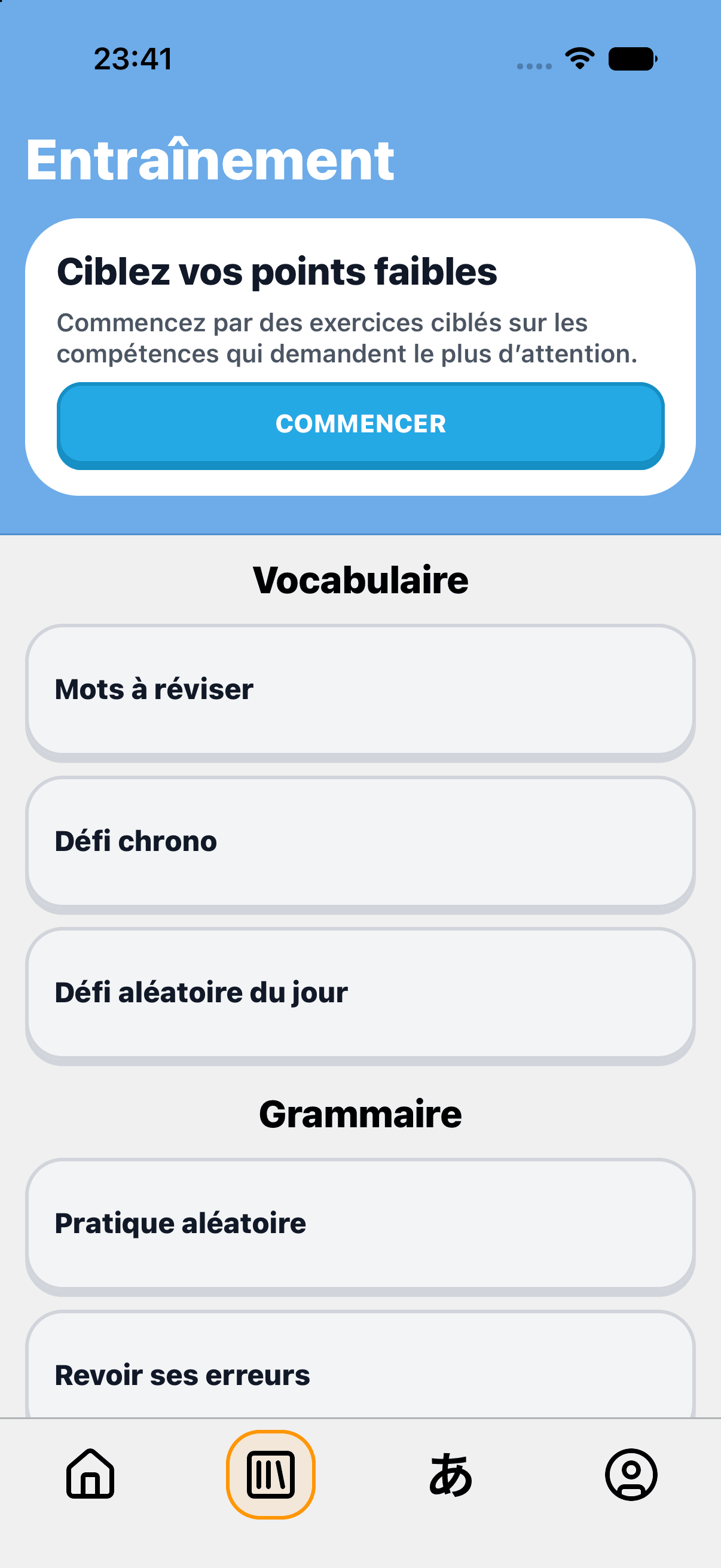 Espace de pratique ciblée dans Udiko